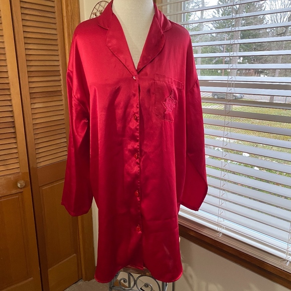 red satin nightshirt